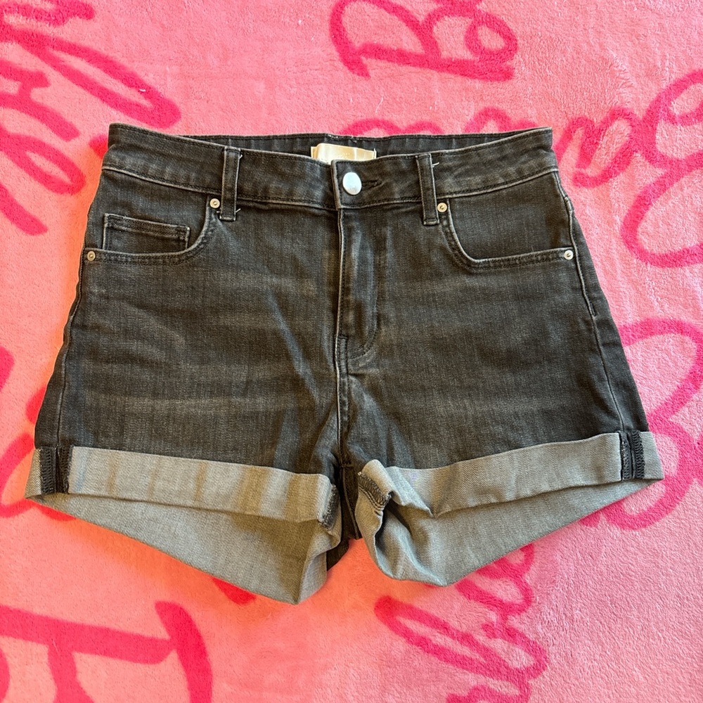 H&M Black High Waist Shorts